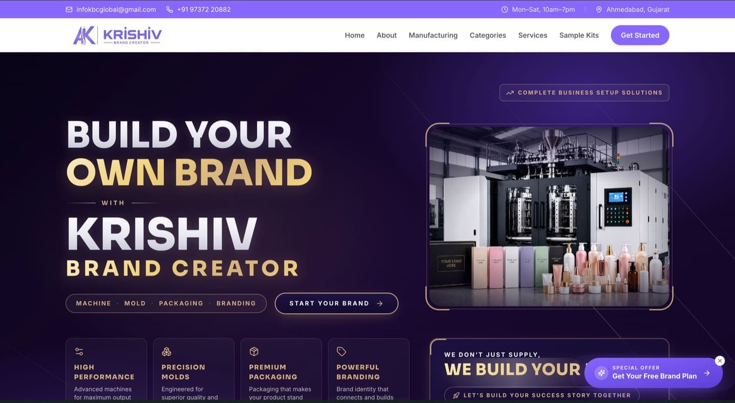 KBC Global — Websites website built by OM Marketing Solutions