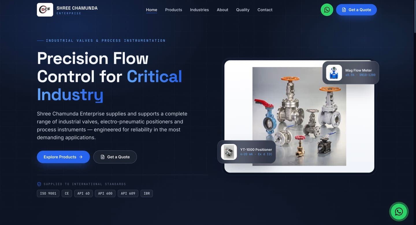 Shree Chamunda Enterprise — Websites website built by OM Marketing Solutions